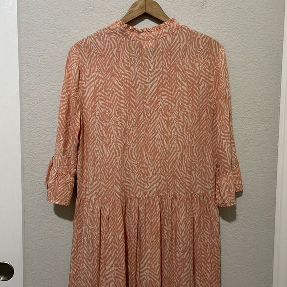 Saint Tropez EdaSz Swim Coverup Dress Small Orange Peach - Picture 7 of 15